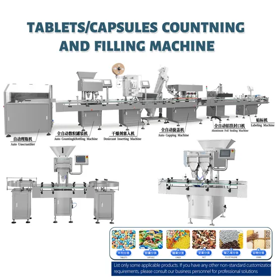 Fully Automatic Electronic Counting Machine Capsule Filling Machine Candy Tablet Tabletop Bottling Machine 